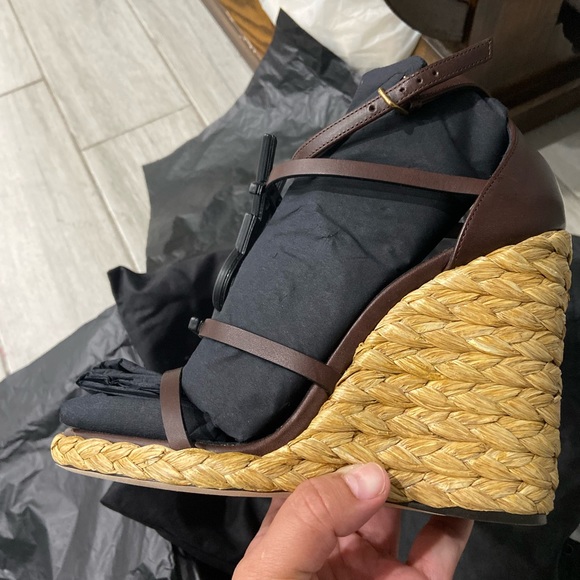 CASSANDRA WEDGE ESPADRILLES IN SMOOTH LEATHER - Picture 6 of 12